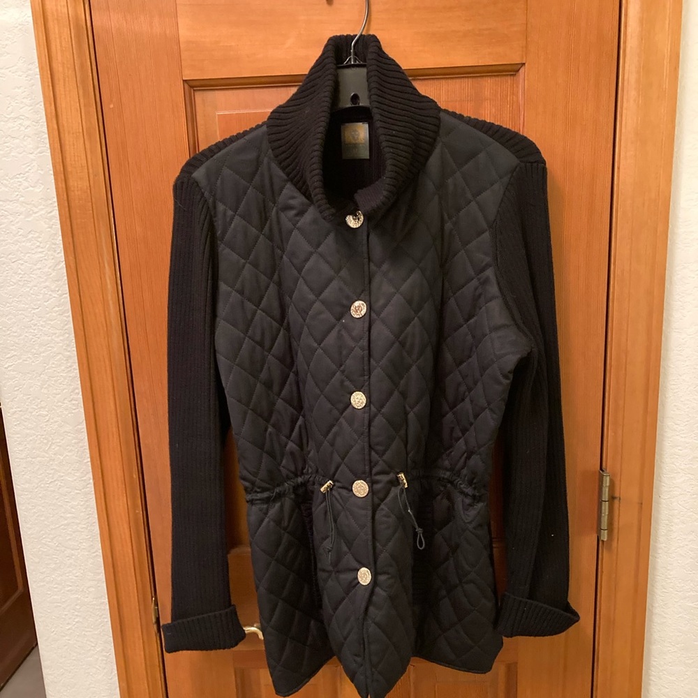 Anne Klein M insulated jacket body with drawstring waist
